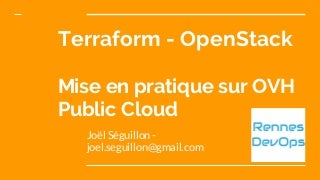 Terraform OpenStack : Mise en pratique sur infrastructure OVH (Rennes devops)