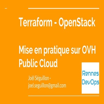 Terraform OpenStack : Mise en pratique sur infrastructure OVH (Rennes devops) 