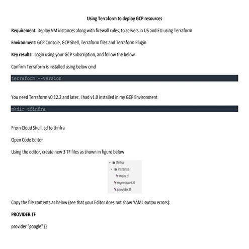 Terraform for GCP resources deployment demo
