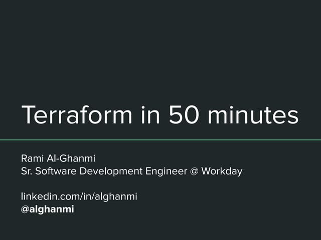 A Hands-on Introduction on Terraform Best Concepts and Best Practices 
