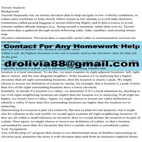 Terrain AnalysisBackgroundAircraft frequently rely on terrain el.pdf
