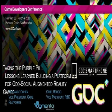 GDC 2011 - Taking the Purple Pill - Lessons Learned Building a Platform for G...