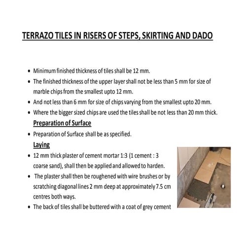 Terrazo tiles in risers of steps | DOCX