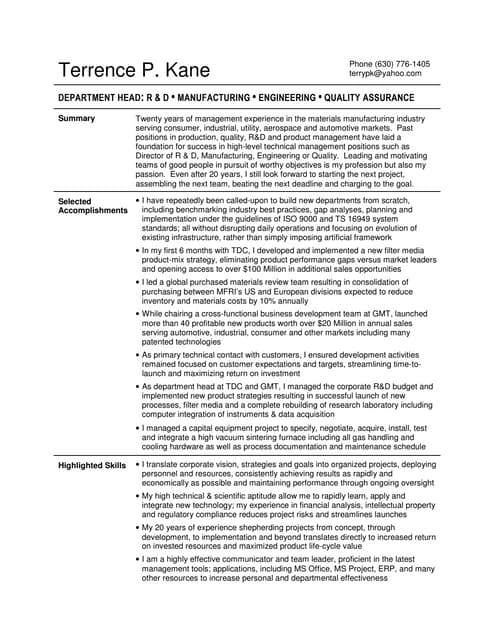 Terrence Kane LinkedIn Resume