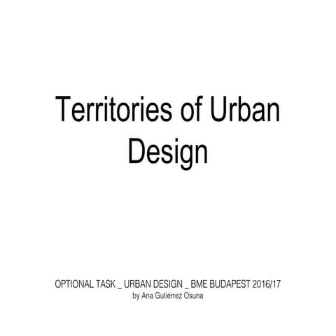 Territories of urban design
