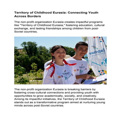 Territory of Childhood Eurasia: Connecting Youth Across Borders