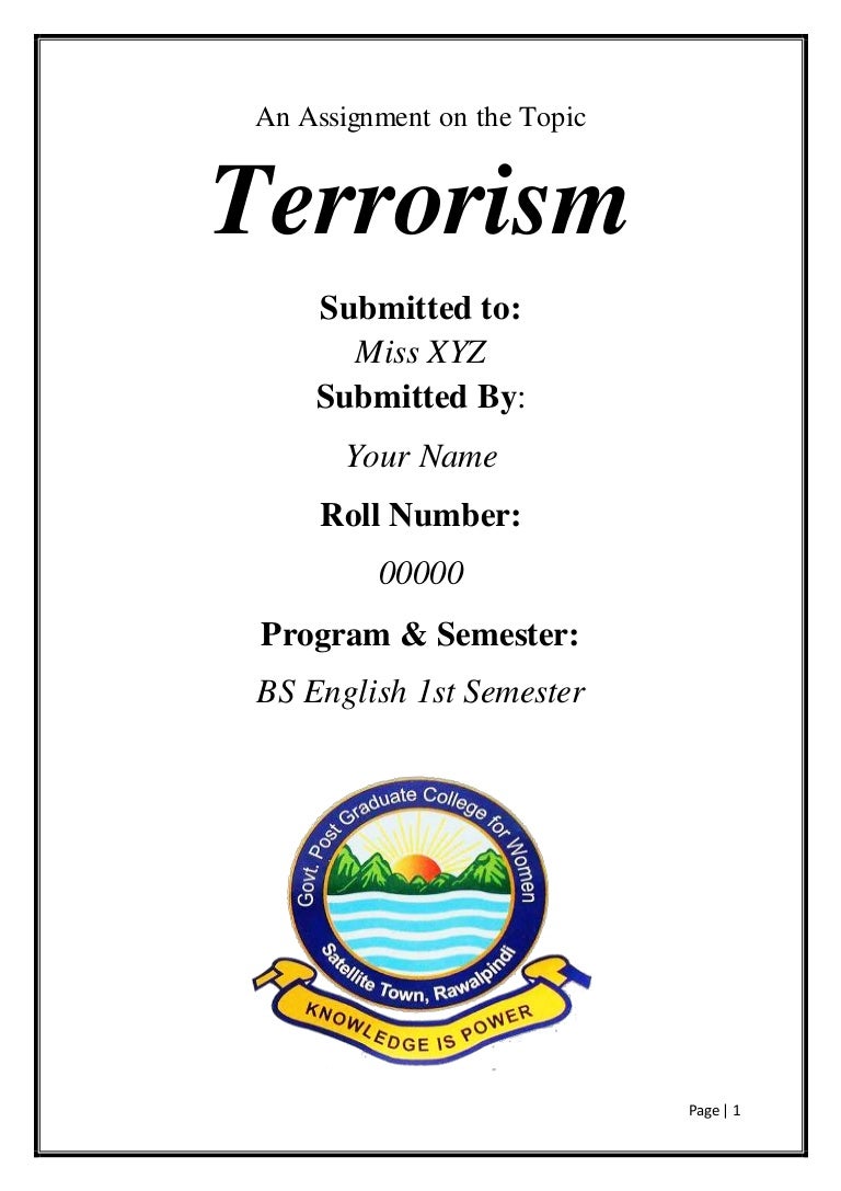 Terrorism Types of Terrorism Impacts of terrorism