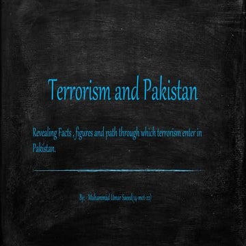 Terrorism and pakistan