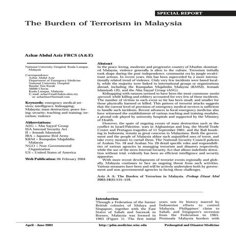 Terrorism in msia