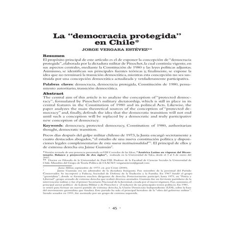 Democracia Protegida en Chile