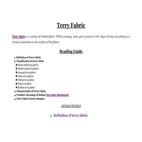 Terry fabric