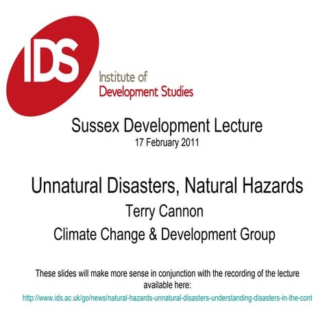 Sussex Development Lecture Terry Cannon 17 Feb