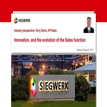 Innovation, and the evolution of the Sales function