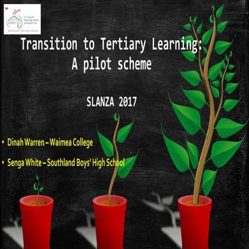Collaborative Pilot for Tertiary Transition