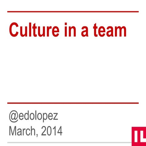 Culture in a team