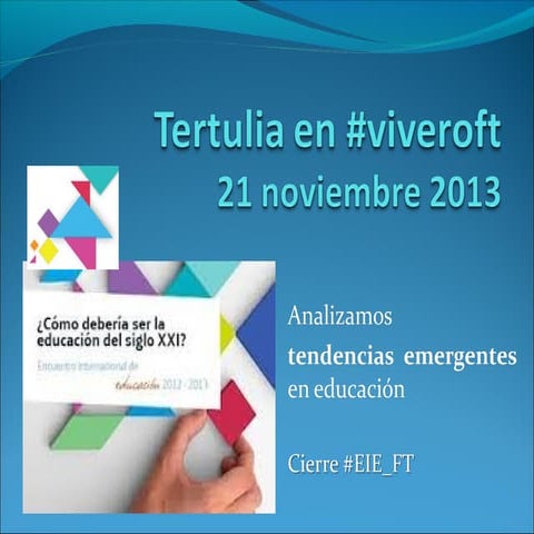 Tertulia virtual para revisar los 9 temas del #EIE_FT