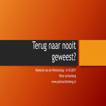Terug naar nooit geweest