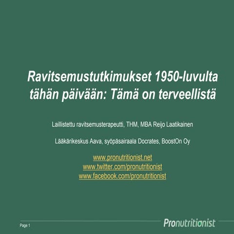 Terveelliset ruuat 304 katsauksen mukaan