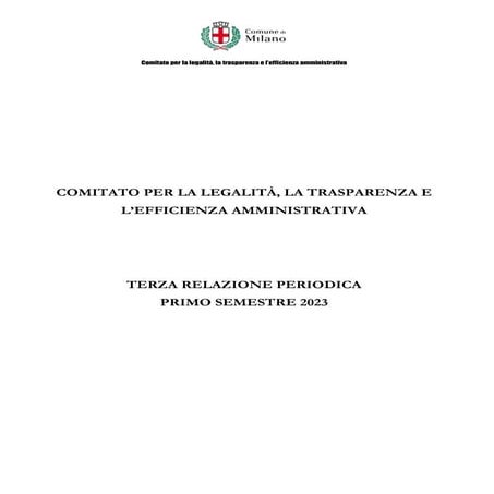 Terza Relazione Periodica - primo semestre 2023