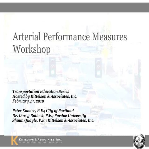 KAI - Arterial Performance Measures 02-03-10