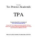 Pdf Soalsoal Asli Tpa Tes Potensi Akademik Rifki