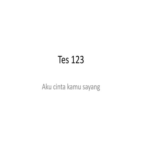 Tes 123 | PPTX