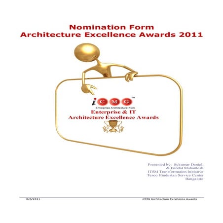 Tesco Architecture Excellence Award Application