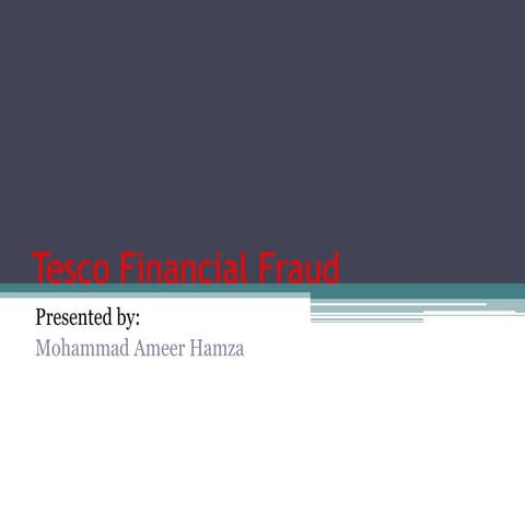Tesco Financial Fraud (2014)
