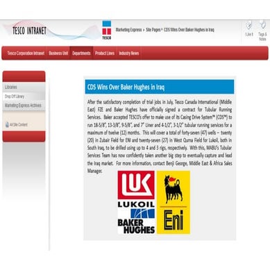 Tesco marketing express   baker hughes msa by benji george