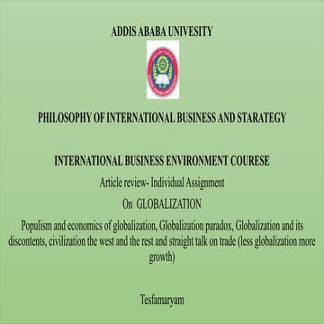 GLOBALIZATION and The Globalization Paradox: Why Global Markets, States, and ...