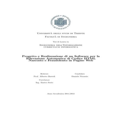 Progetto e Realizzazione di un Software per la Rilevazione Automatica di Codi...