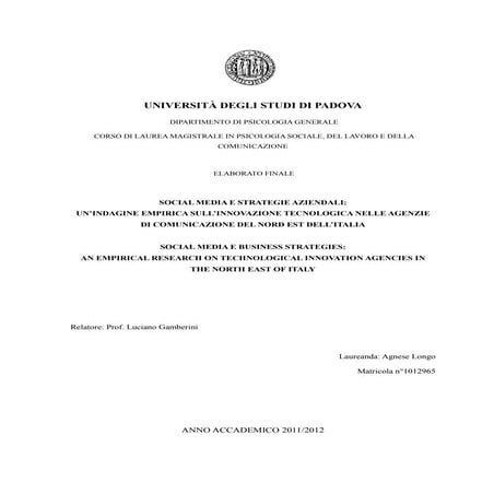 Social Media e strategie aziendali