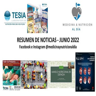 Noticias de Medicina y Nutrición junio 2022