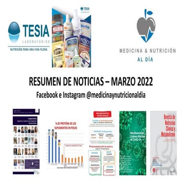 Tesia Labs_ Resumen Noticias de Medicina y Nutrición marzo2022