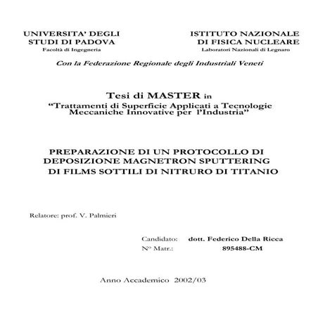 Tesi federico della ricca