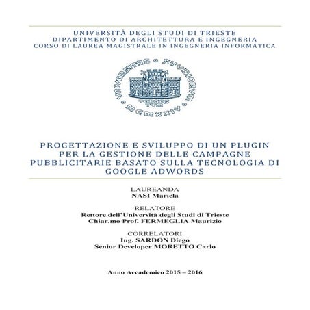 PROGETTAZIONE E SVILUPPO DI UN PLUGIN PER LA GESTIONE DELLE CAMPAGNE PUBBLICI...