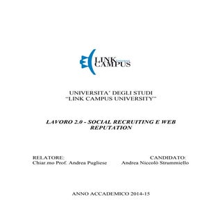 LAVORO 2.0 - SOCIAL RECRUITING E WE...