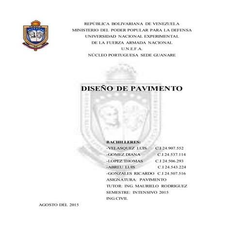 proyecto de pavimento