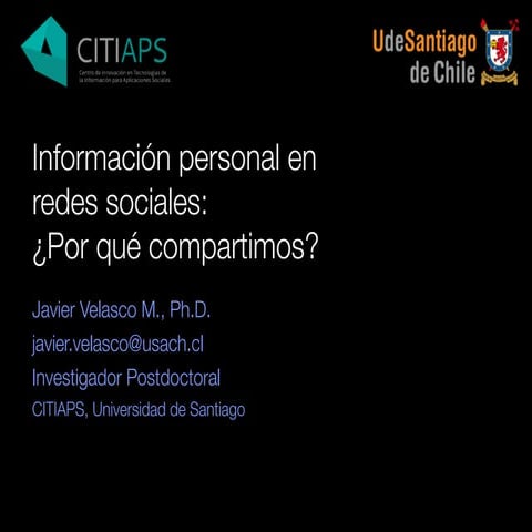 Redes Sociales Online ¿Por qué compartimos?