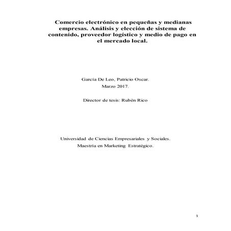 Comercio Electrónico para PyMEs