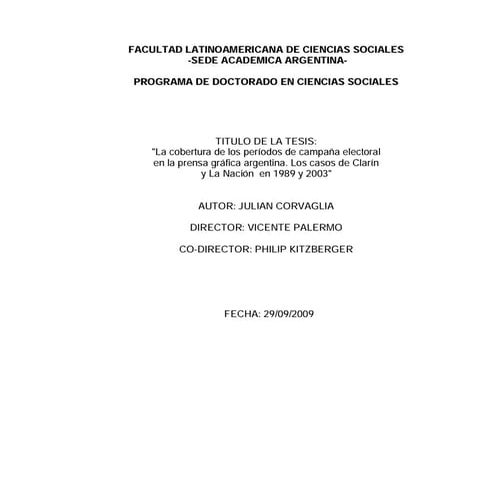 Coberturas electorales en Argentina, prensa y campañas electorales, cobertura...