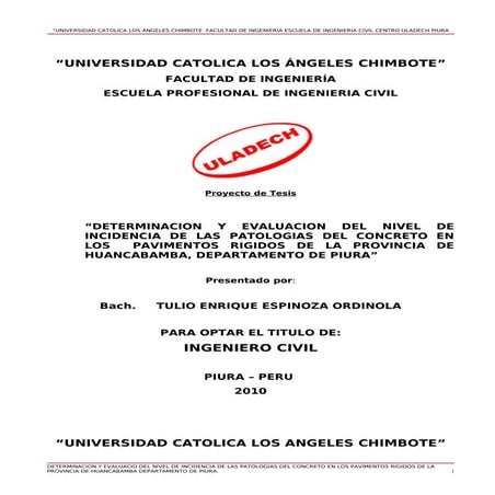 Tesis PATOLOGIAS DEL  CONCRETO UNIVERCIDAD ULADECH