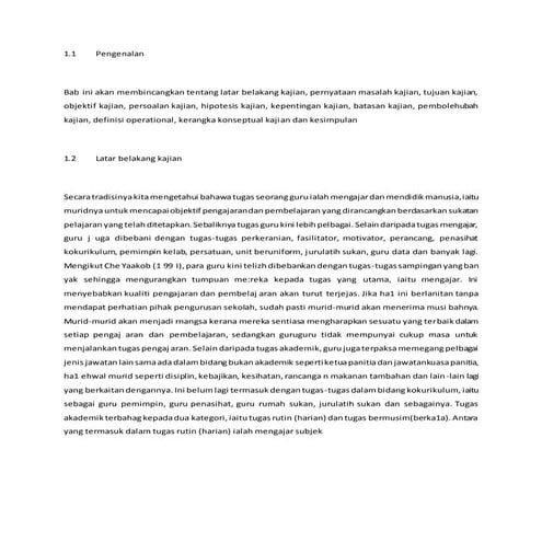 Tesis : beban tugas guru