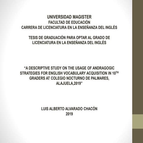 A descriptive study on the usage of andragogic strategies for english vocabul...