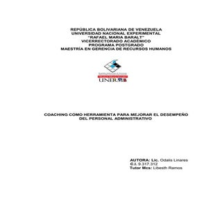 Tesis sobre el coaching