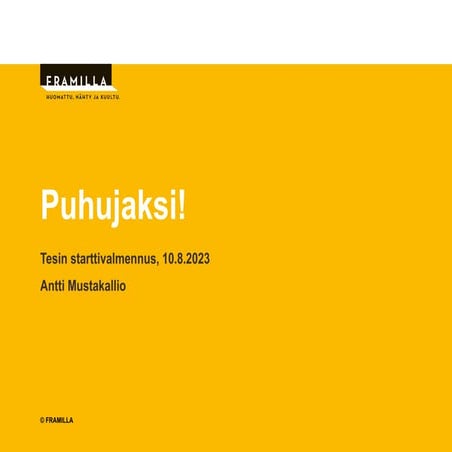 Puhe esityksen rakentaminen | PDF