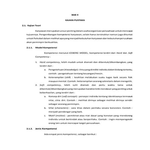 Tesis tentang Training Kompetensi