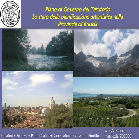 Lo stato della pianificazione urbanistica nella provincia di Brescia
