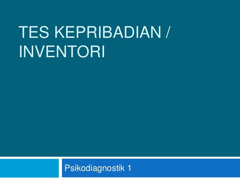 Tes Kepribadian Inventori