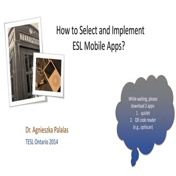 TESL Ontario 2014 ESL Apps -  A Palalas